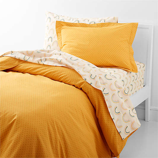 Modern Star Kids Organic Brushed Cotton Yellow Pillow Sham