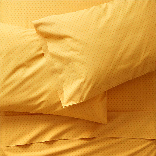 Modern Star Kids Organic Brushed Cotton Yellow Full Sheet Set