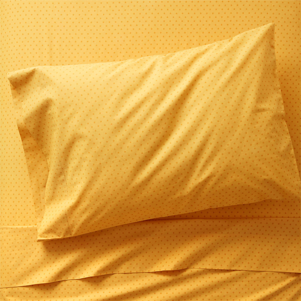 Modern Star Kids Organic Brushed Cotton Yellow Sheet Set Crate & Kids