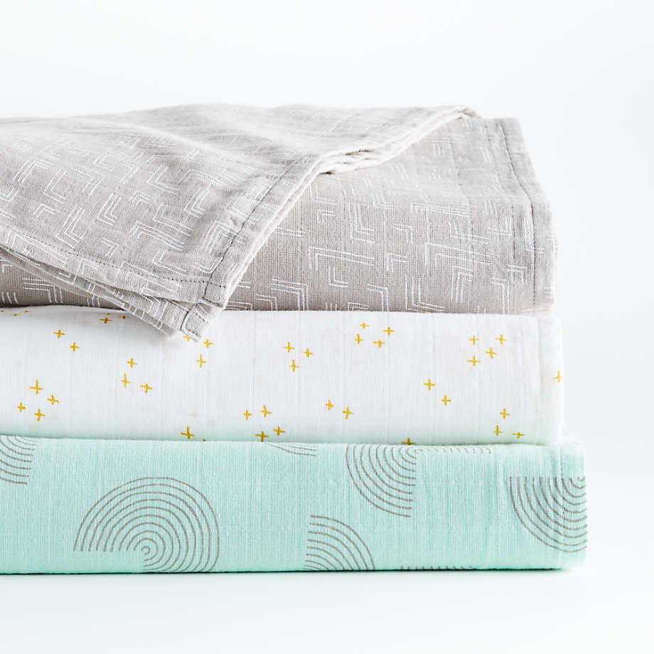 Mint Modern Organic Baby Swaddle Blankets, Set of 3 + Reviews Crate & Kids Canada