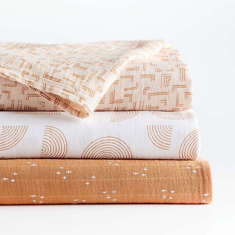 Pink Modern Organic Baby Swaddle Blankets, Set of 3 + Reviews Crate