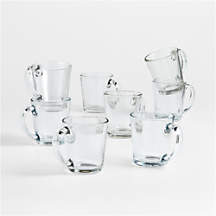 Moderno 13.5-oz. Clear Coffee Mugs, Set of 8 + Reviews | Crate & Barrel