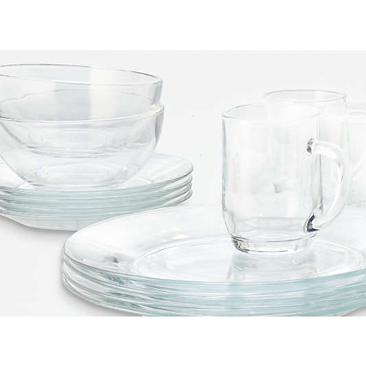 Moderno Glass Dinner Plates, Set of 8