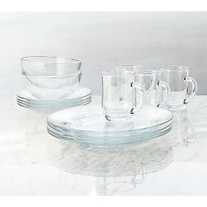 Glass plates and bowls best sale