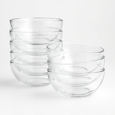 View Moderno Glass Bowls, Set of 8 details