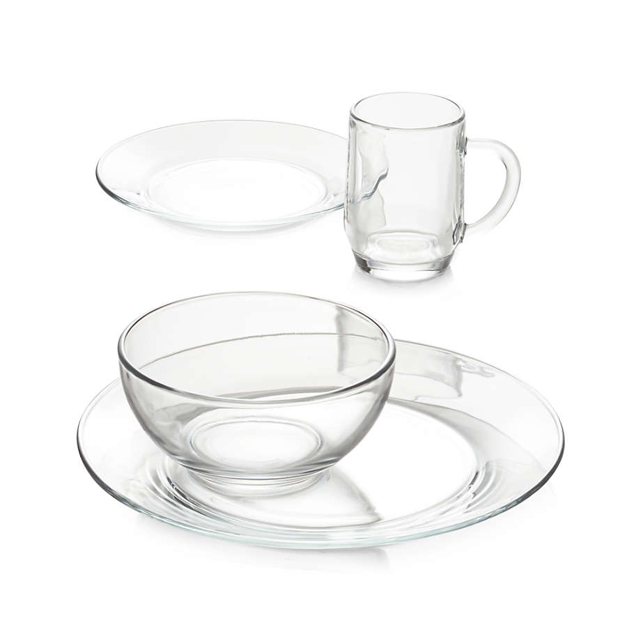 Clear Glass Bowl with Lid Set of 12 + Reviews | Crate & Barrel