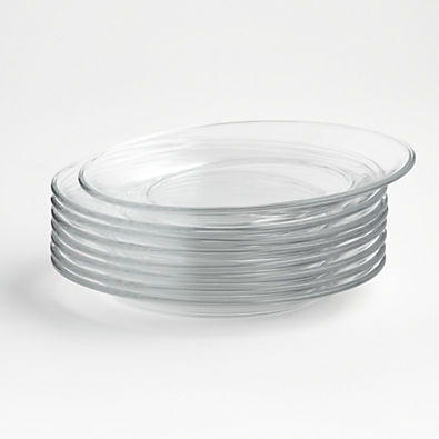 View Moderno Glass Salad Plates, Set of 8 details