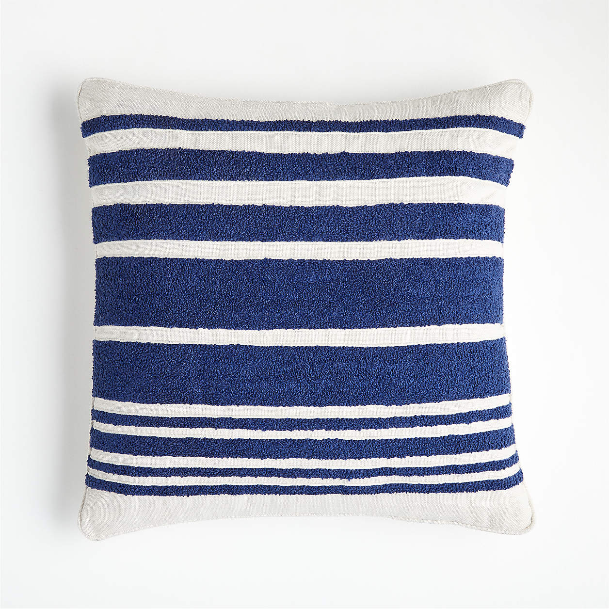Mohave 20"x20" Wide Blue Stripe Indoor/Outdoor Pillow + Reviews Crate