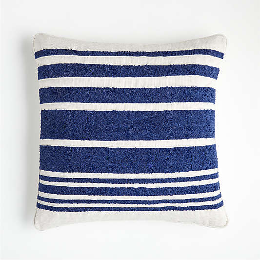 Mohave 20"x20" Wide Blue Stripe Indoor/Outdoor Pillow