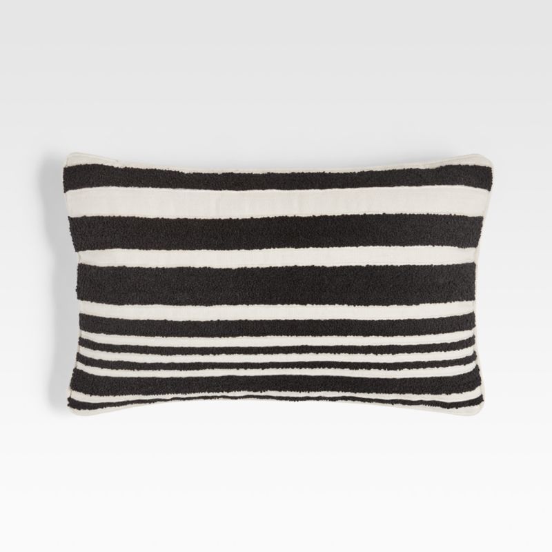 Mohave 20 x13 Wide Black Stripe Indoor Outdoor Lumbar Pillow Reviews Crate Barrel Canada