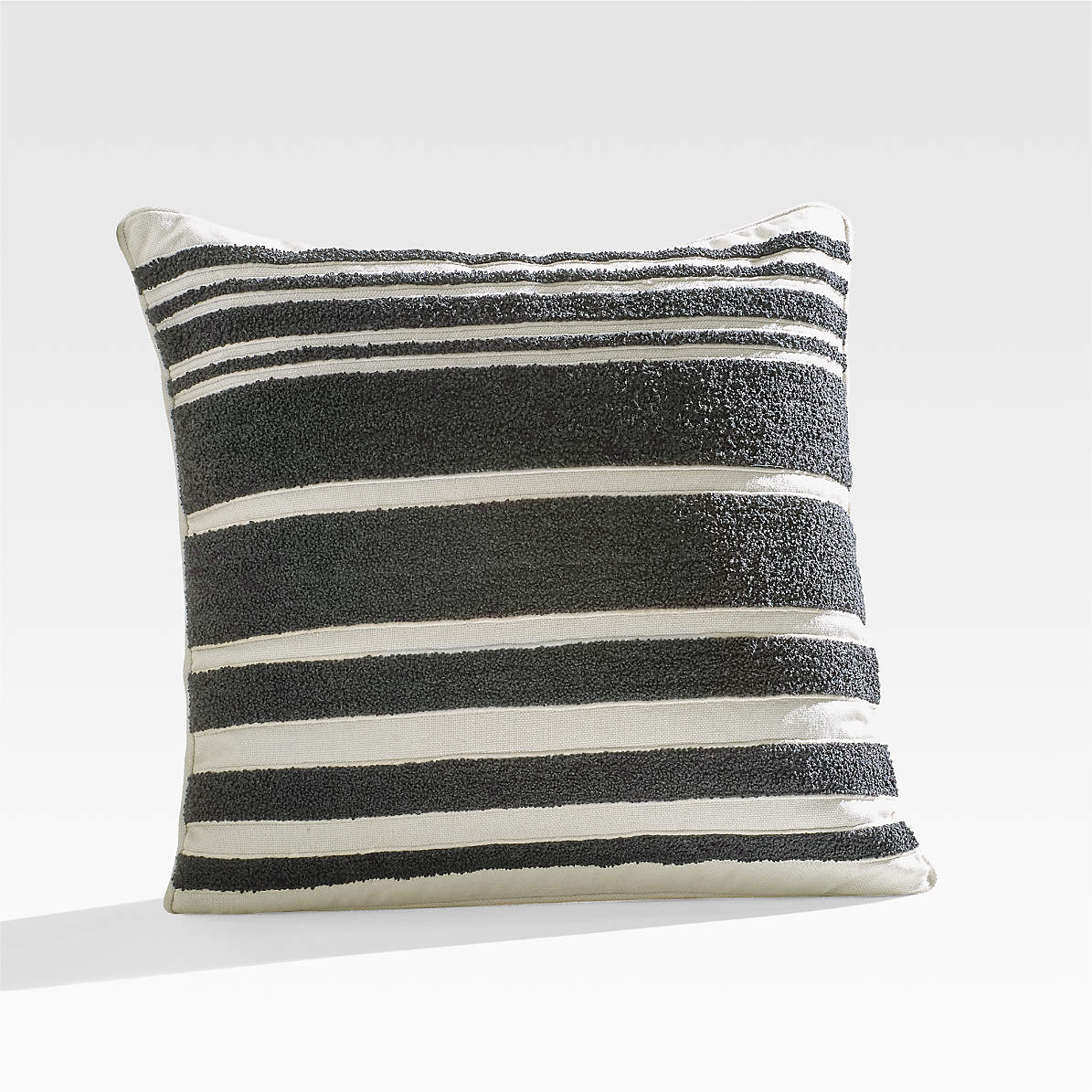 Mohave Wide Stripe 20x20 Indoor Outdoor, Grey Outdoor Pillows