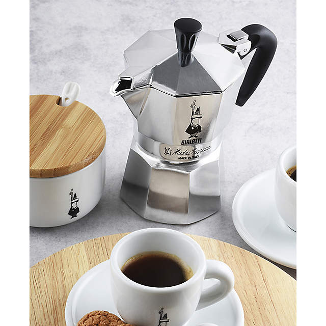 NEW Caffettiera Iris 3 CUP Drip Coffee Maker. Premium Turquoise Wood Handle