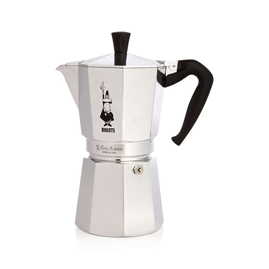 Bialetti Aluminum 9 Cup Stovetop Steamer Espresso Coffee Maker Brewer,  Silver 