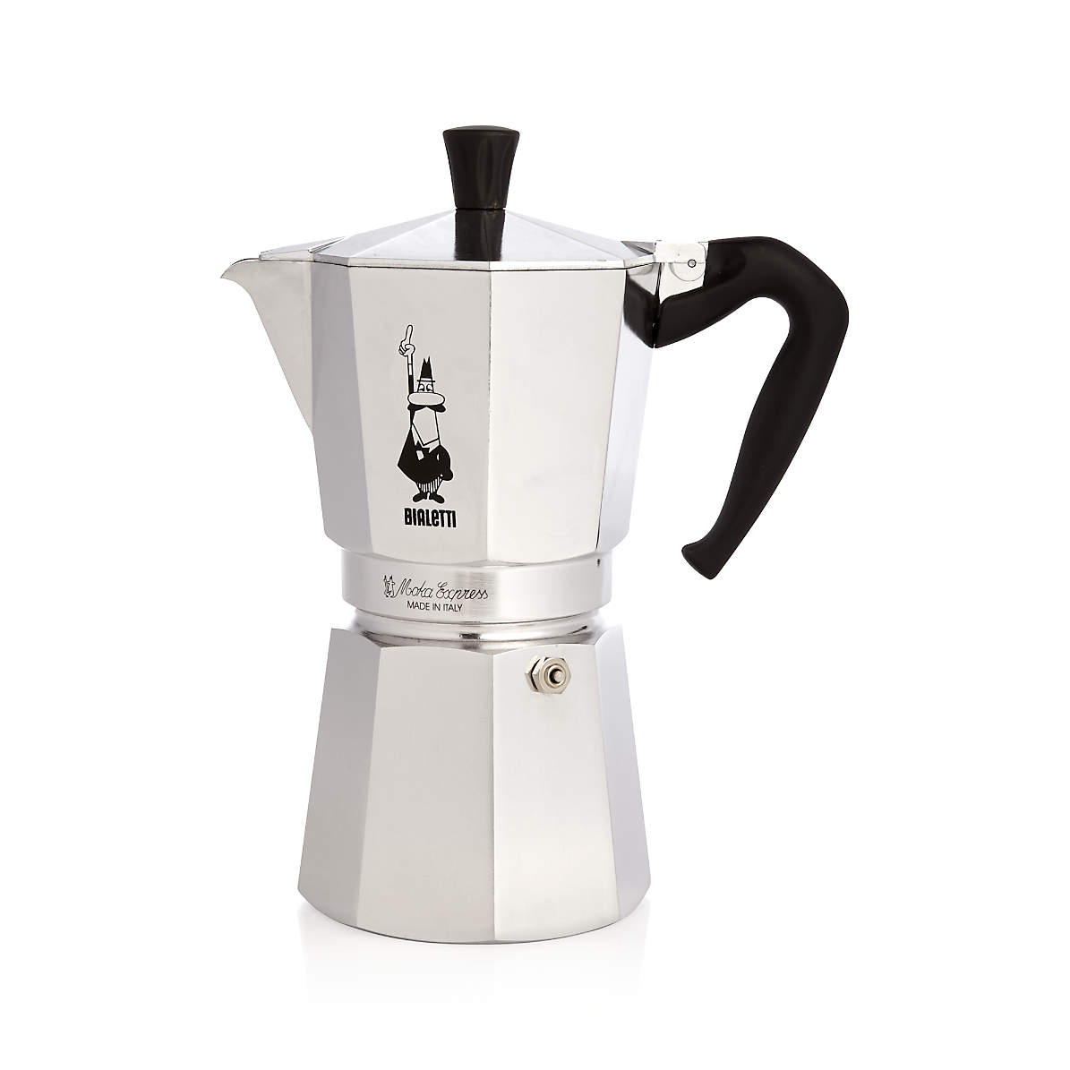 Bialetti Moka Induction 2 Cup, Espresso Coffee Maker - Aluminium/Steel -  Black