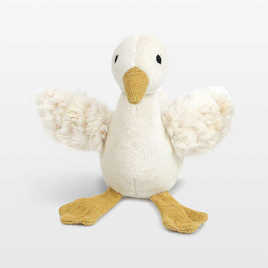 Mon Ami Pru Goose Plush Baby Rattle