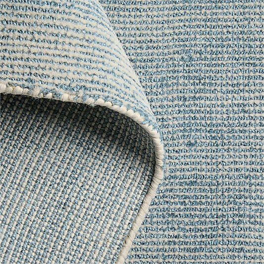 Monaco Performance Handwoven Light Blue Rug Swatch 12"x18"