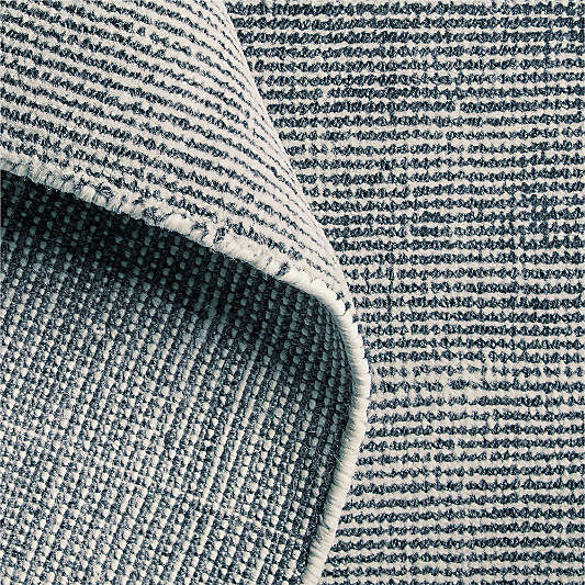 Monaco Performance Handwoven Navy Rug Swatch 12"x18"