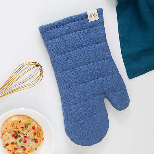 Monaco Dutch Blue Quilted Cotton Oven Mitt, Set of 2