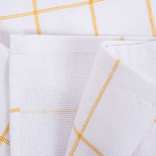 Monaco Ocher Cotton Terry Kitchen Towel, Set of 6