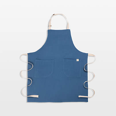 Monaco Dutch Blue Cotton Slub Apron