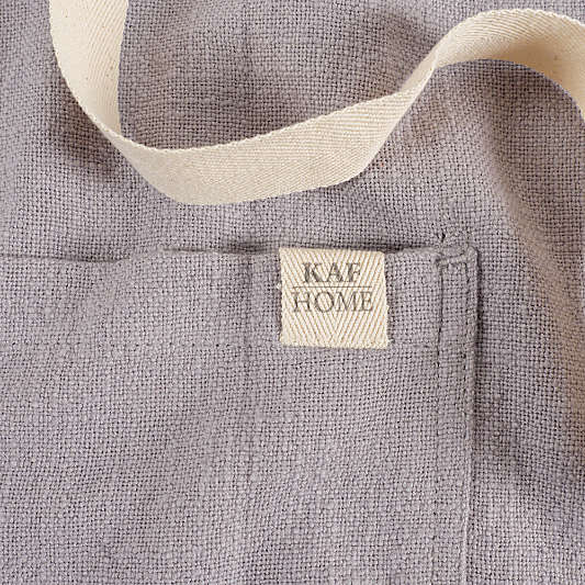 Monaco Frost Grey Cotton Slub Apron