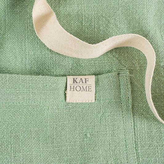 Monaco Mineral Green Cotton Slub Apron