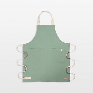 View Monaco Mineral Green Cotton Slub Apron details
