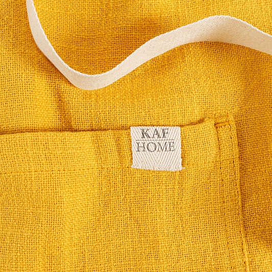 Monaco Ocher Cotton Slub Apron
