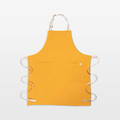 Monaco Ocher Cotton Slub Apron