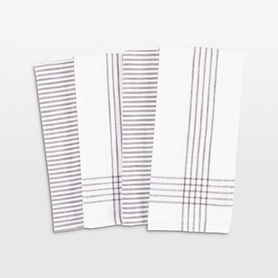 View Monaco Frost Grey Cotton Slub Kitchen Towel, Set of 4 details