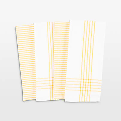 Monaco Mimosa Cotton Slub Kitchen Towel, Set of 4