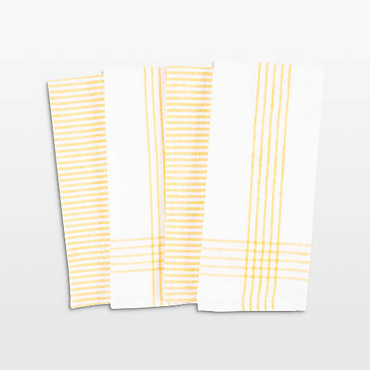 Monaco Mimosa Cotton Slub Kitchen Towel, Set of 4