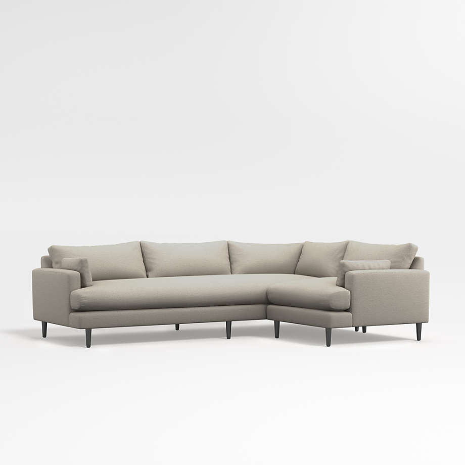 Monahan 2Piece Small Space Sectional Sofa + Reviews Crate & Barrel