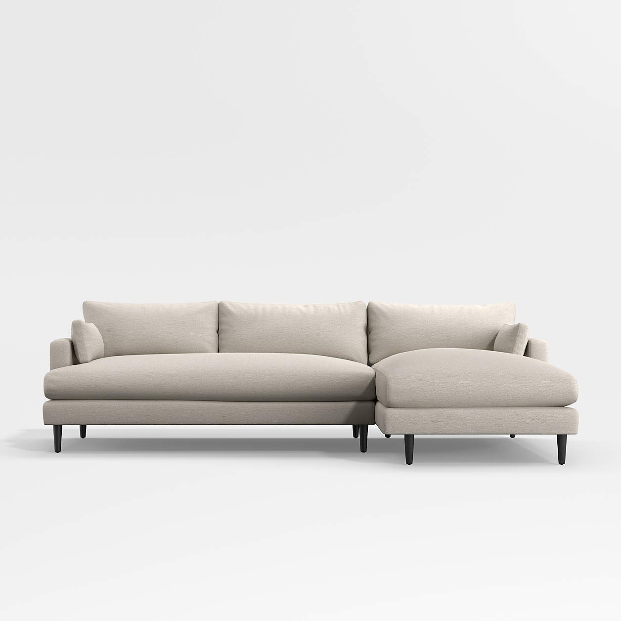 Monahan 2Piece Right Arm Chaise Sectional Sofa + Reviews Crate & Barrel