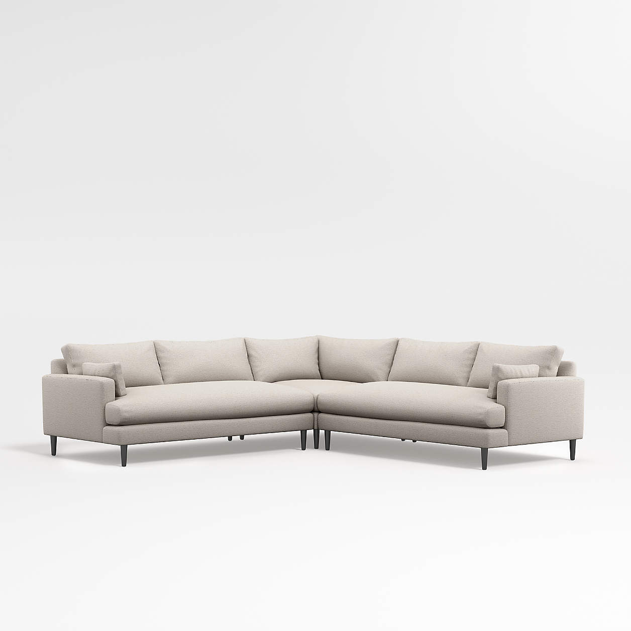 Monahan 3Piece Sectional Sofa + Reviews Crate & Barrel