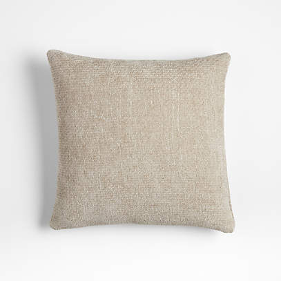 Pillow Covers 18X18 Set of 2 Beige Throw Pillow Covers with Fringe