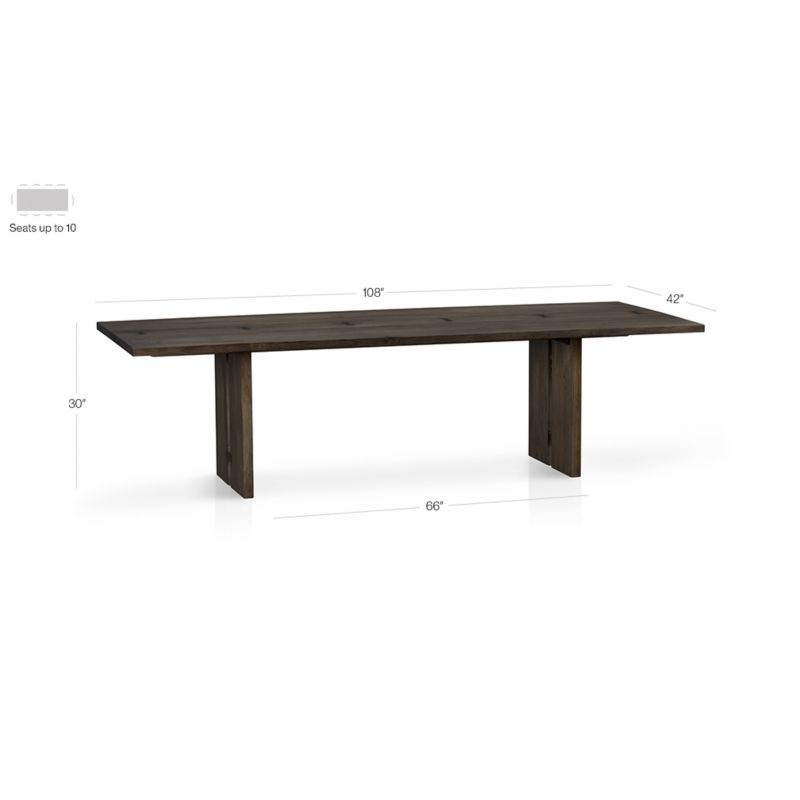 View Monarch Shiitake 108" Dining Table - image 3 of 17