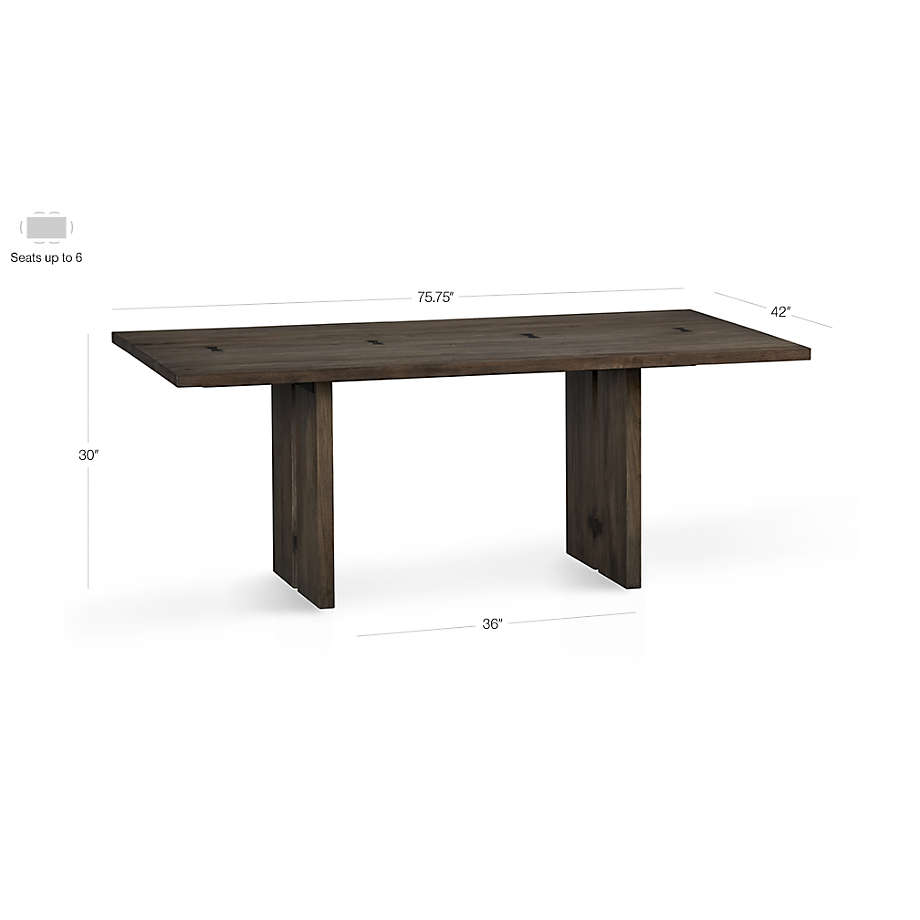 View Monarch 92" Shiitake Dining Table - image 2 of 17