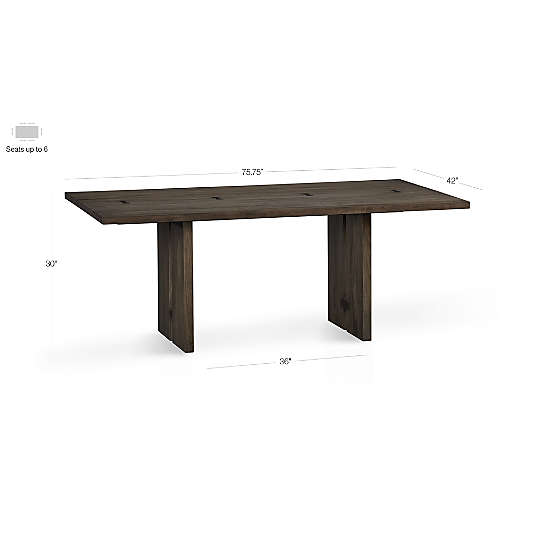 Monarch Shiitake 76" Dining Table