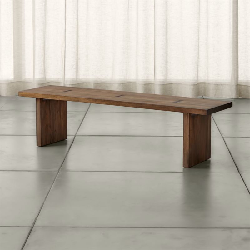 Monarch Shiitake 65" Solid Walnut Bench