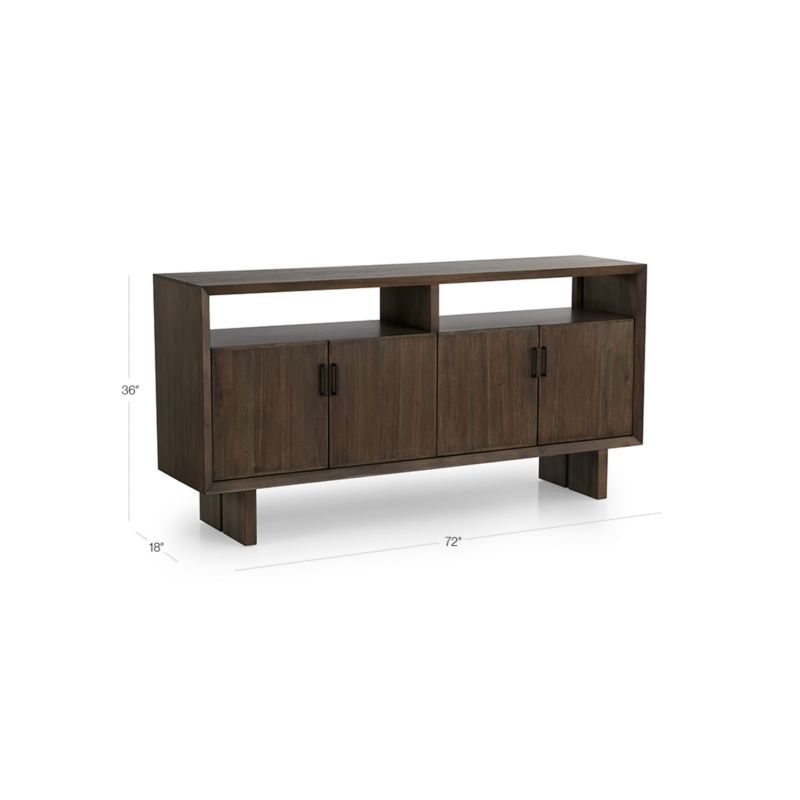 View Monarch Shiitake Solid Walnut Sideboard - image 2 of 16