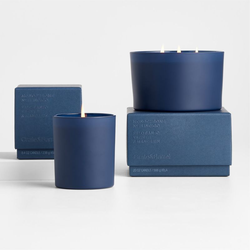 Monochrome No. 13 Indigo 1-Wick Scented Candle - Palo Santo, Vetiver and Mandarin - image 5 of 8