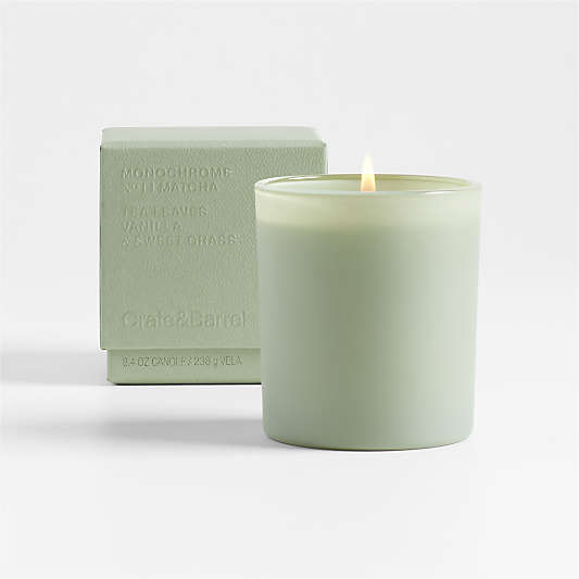 Monochrome No. 14 Matcha 1-Wick Scented Candle - Leaves, Vanilla and Sweet Grass