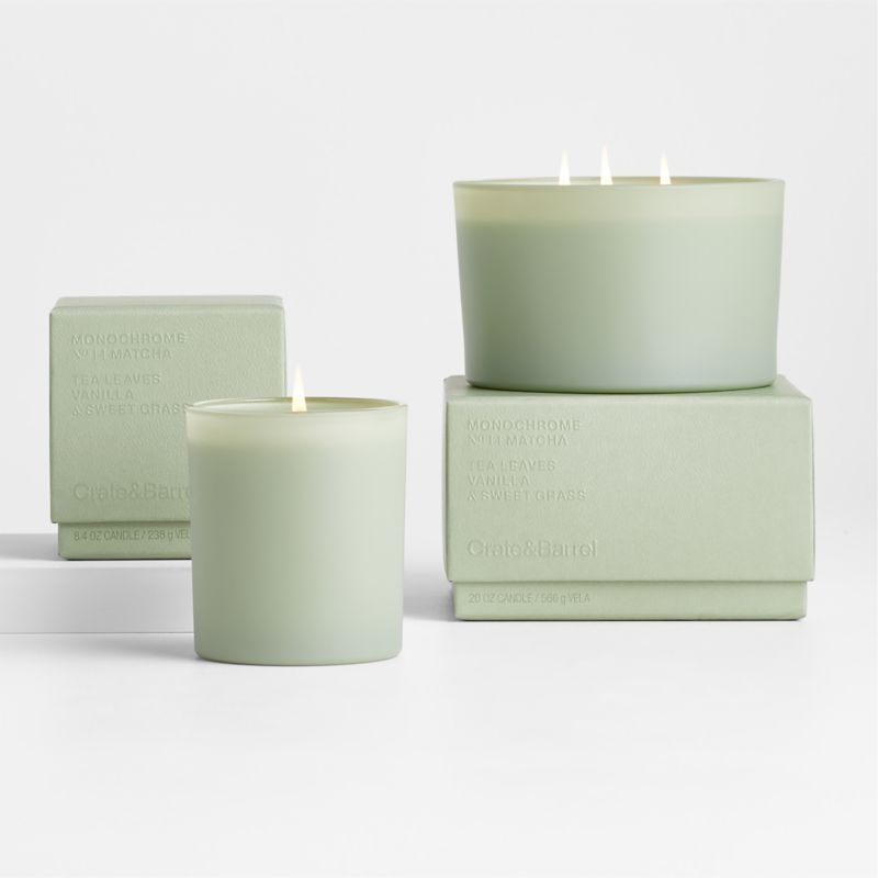 Monochrome No. 14 Matcha 3-Wick Scented Candle - Leaves, Vanilla and Sweet Grass - image 5 of 8