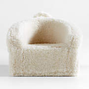Large Iceberg Green and Pink Floral Faux Fur Kids Lounge Nod Chair Cover