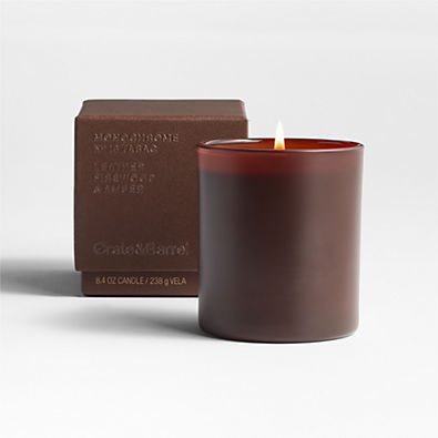 View Monochrome No. 16 Tabac 1-Wick Scented Candle - Leather, Firewood and Amber details