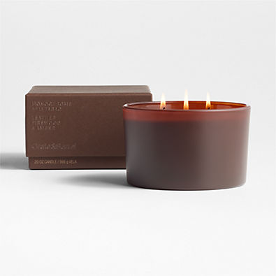 View Monochrome No. 16 Tabac 3-Wick Scented Candle - Leather, Firewood and Amber details