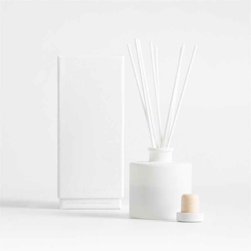 Crate&Barrel Monochrome No. 01 Blanc Reed Diffuser - Basil