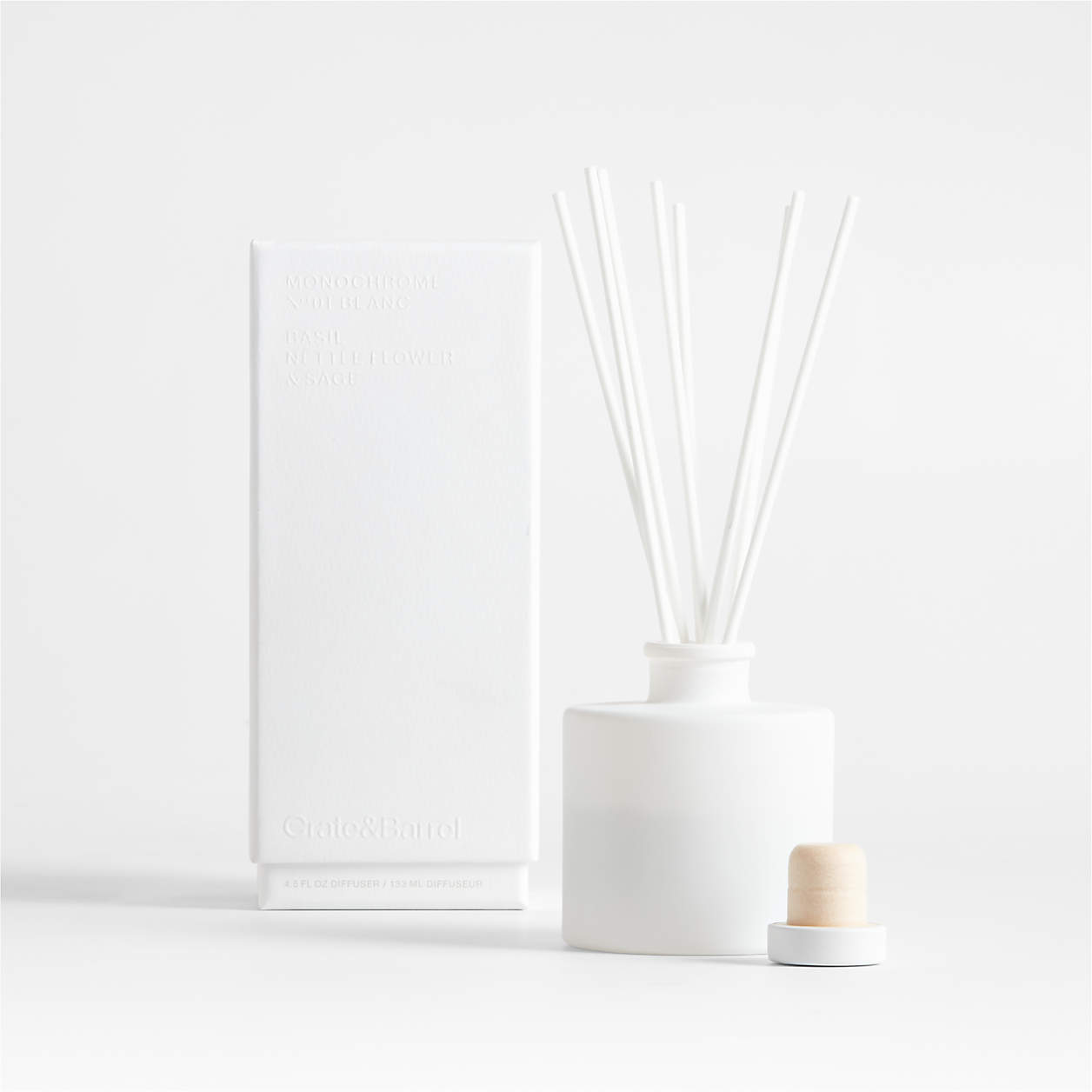Monochrome No. 01 Blanc Reed Diffuser - Basil, Nettle Flower and Sage ...