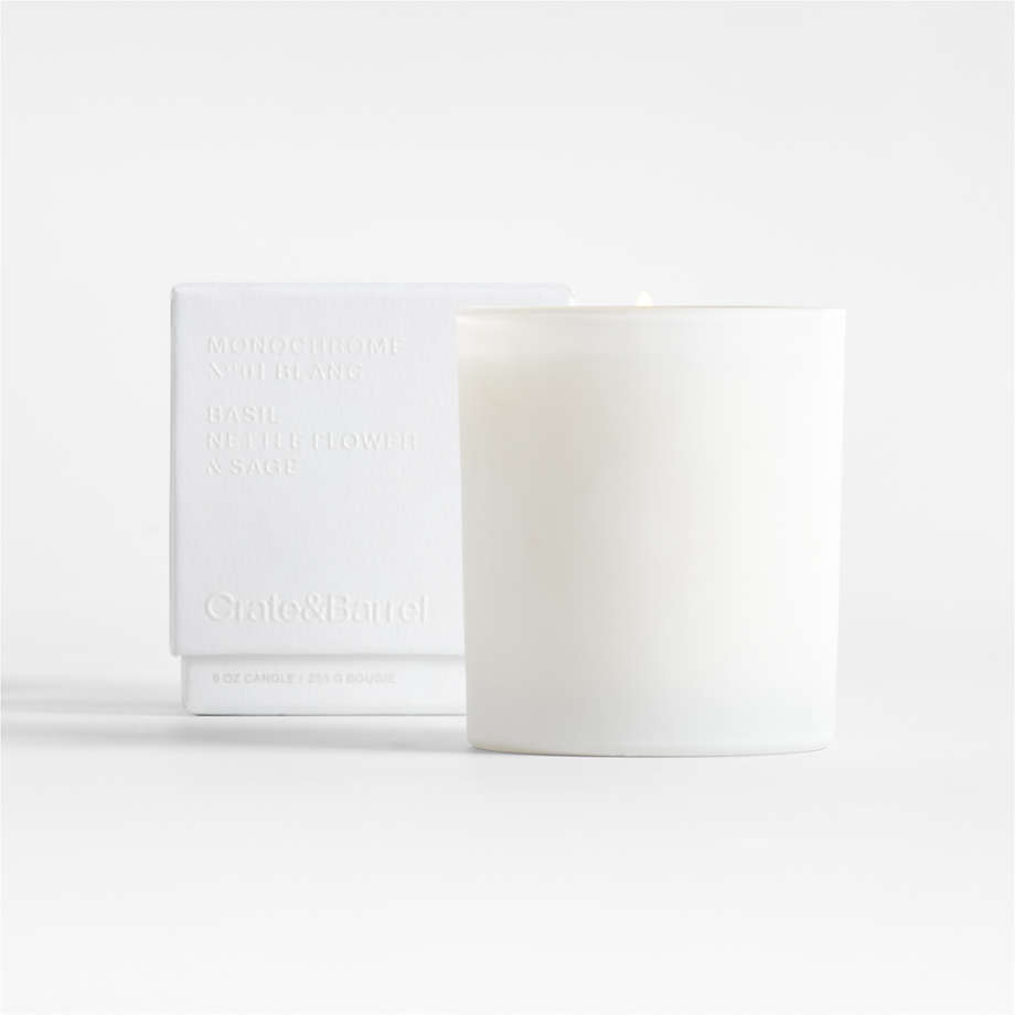 Monochrome No. 01 Blanc Scented Candle Crate & Barrel